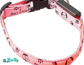 Ошейник USB 'Собачки и лапки' Hello Pet , 15 мм/18-28 см