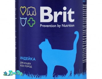Консервы для кошек БРИТ TURKEY Индейка, 340 г