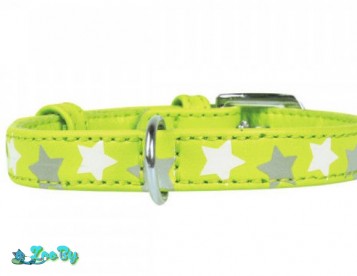 Ошейник из натуральной кожи 'Glamour' (19-25 см; салатовый)