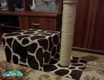 Самодельный домик когтеточка