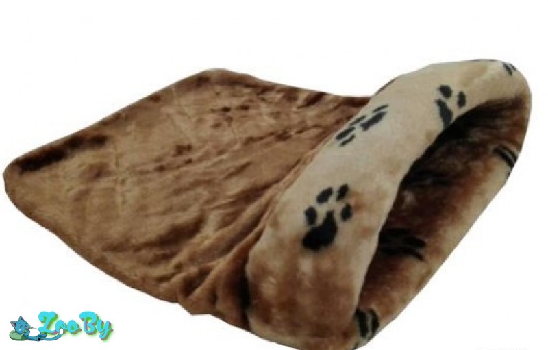 Лежанка-мешочек для кошек (45х65х25 см; коричневая)
