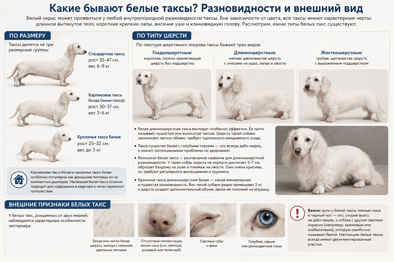 Фото белых такс