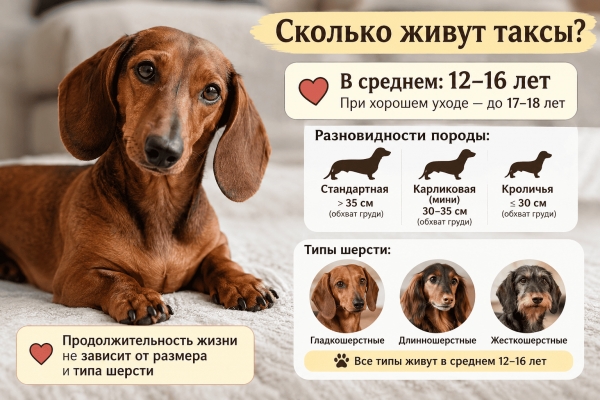 Сколько живут таксы в домашних условиях