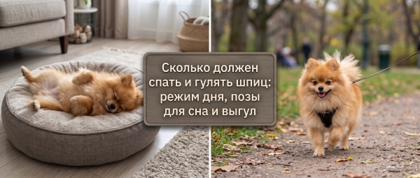 Сколько должен спать и гулять шпиц